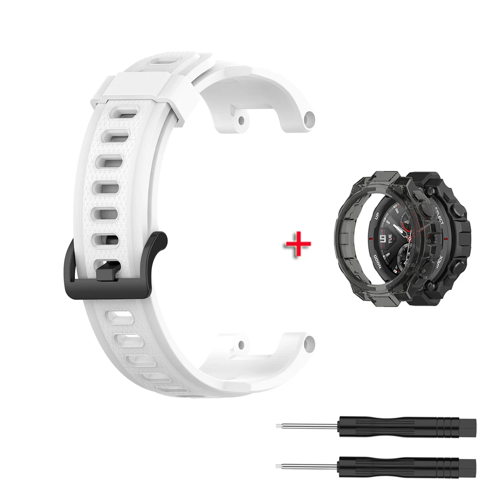 Premium Silicone Watchband Replacement for Huami Amazfit T-Rex Series