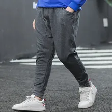 Спортивные штаны для полных мальчиков весна-осень г. стиль, брюки большого мальчика, штаны-шаровары больших размеров для полных мальчиков