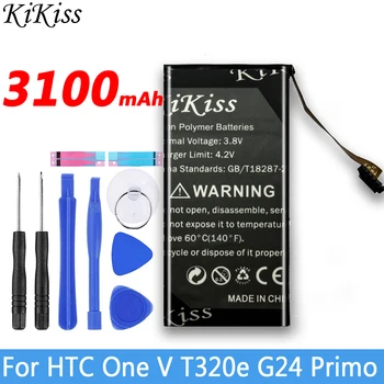 

3100mAh BK76100 3.8V Battery for HTC One V T320e G24 Mobile Cell Phone Battery + Track Code