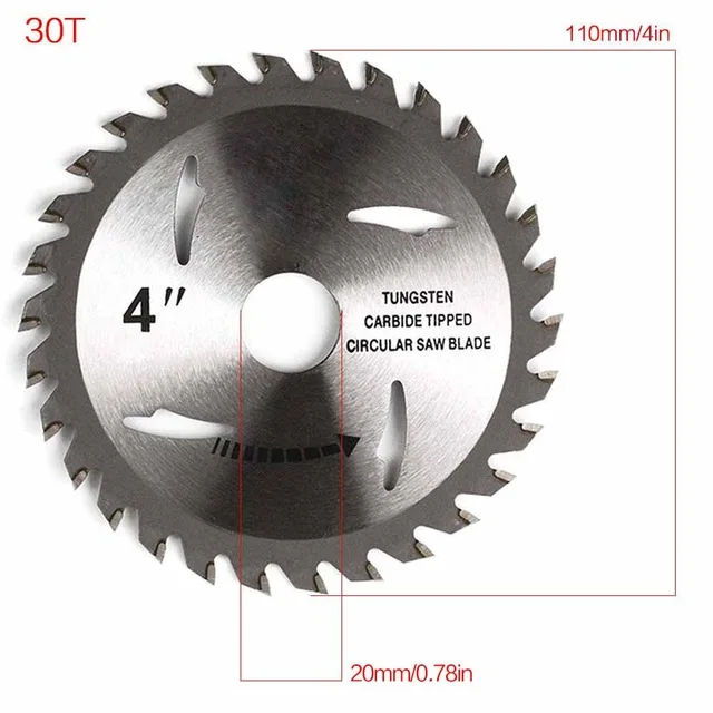 4 inch 30T Disc Onnfang шлифовальный диск лезвие 4 и 5 дюймов изящно отделанный набор цепи 11522 мм резьба по дереву диск шлифовальный станок бензопила диск режущее лезвие - Color: 4 inch 30T Disc