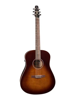 

041831 S6 original burnt umber QIT electro acoustic guitar, Seagull