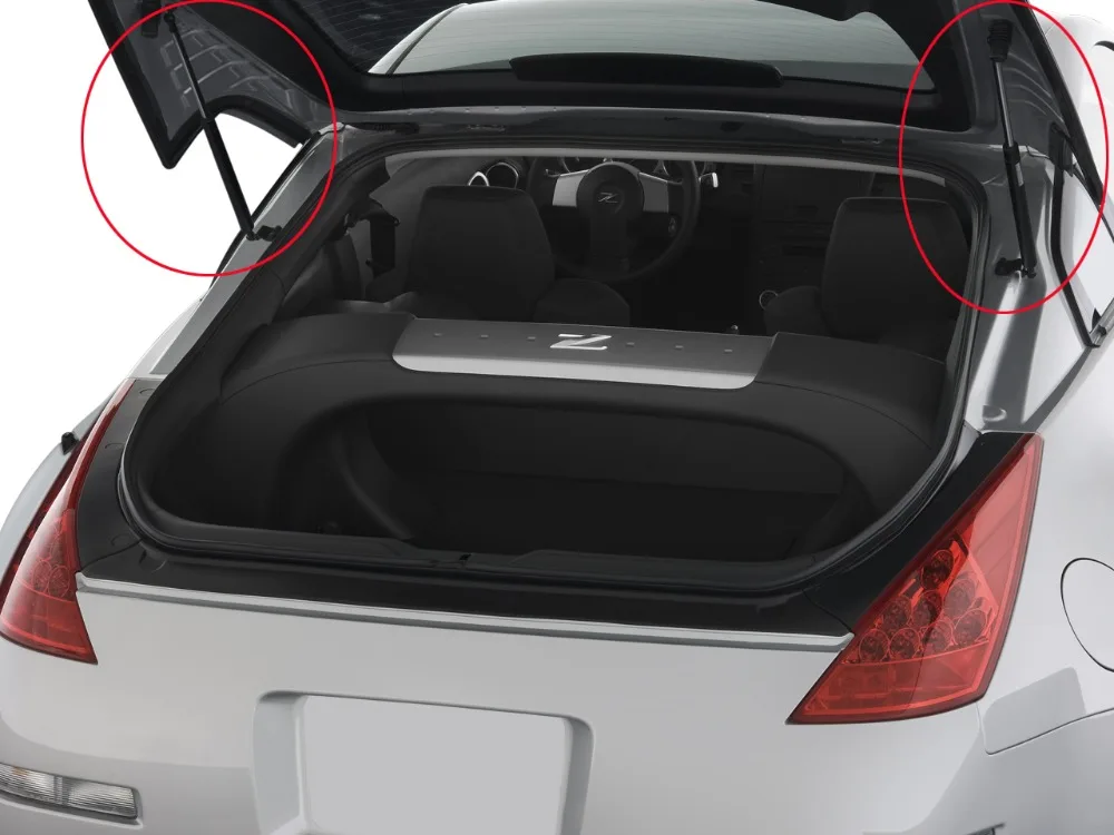 Vepagoo Rear Hatch Lift Supports Struts for 2003-2008 Nissan 350z Trunk Gas Shocks with Added Pressure for Larger Spoiler Includes Brackets,Set of 2 Vepagoo Rear Hatch Lift Supports Struts for 2003-2008 Nissan 350z Trunk Gas Shocks with Added Pressure for Larger Spoiler Includes Brackets,Set of 2