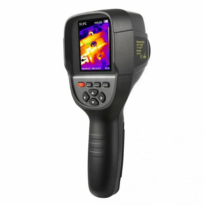 HT-02 Handheld 2.4 Color Display Thermographic Camera Accurate for Automobile Engine Overhaul Professional Infrared Camera