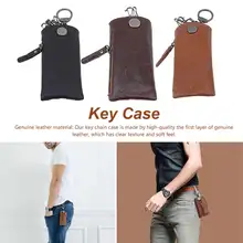 Тонкий винтажный кошелек из натуральной кожи для ключей, кейс на молнии, сумка, органайзер для ключей, Бизнес ID, чехол для кредитных карт, передний карман, кошелек