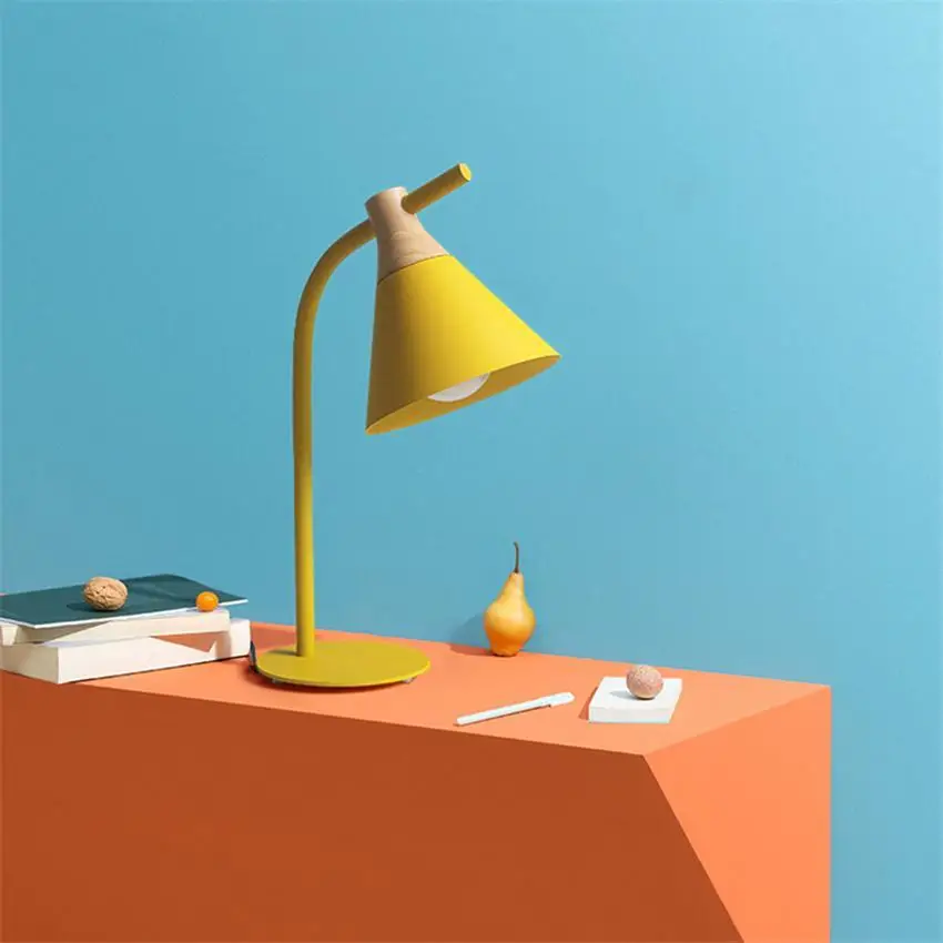 

Nordic Table Lamp Living Room Loft Desk Lamp for Office Cafe Art Study Desk Deco Maison Tiffany Style Lampada Studio Table Lamps