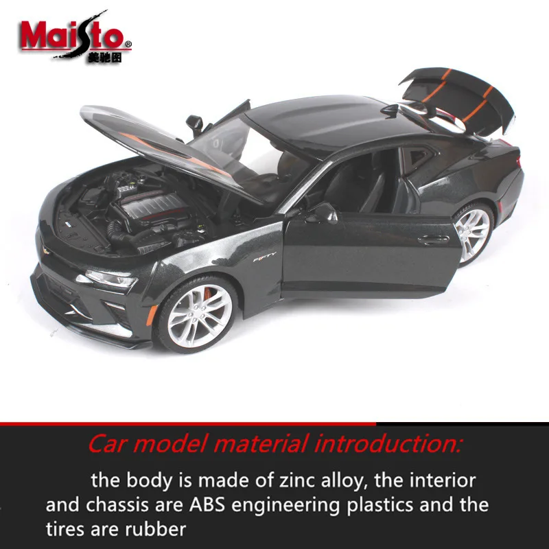 Maisto 1:18 Chevrolet Camaro, модель автомобиля из сплава, имитация автомобиля, коллекция украшений, Подарочная игрушка, литье под давлением, модель игрушка для мальчиков