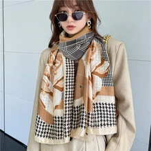 2021 New Design Brand Silk Scarves Summer Women Shawls and Wraps Print Hijabs Scarfs Foulard Femme Pashmina Beach Stoles Luxury