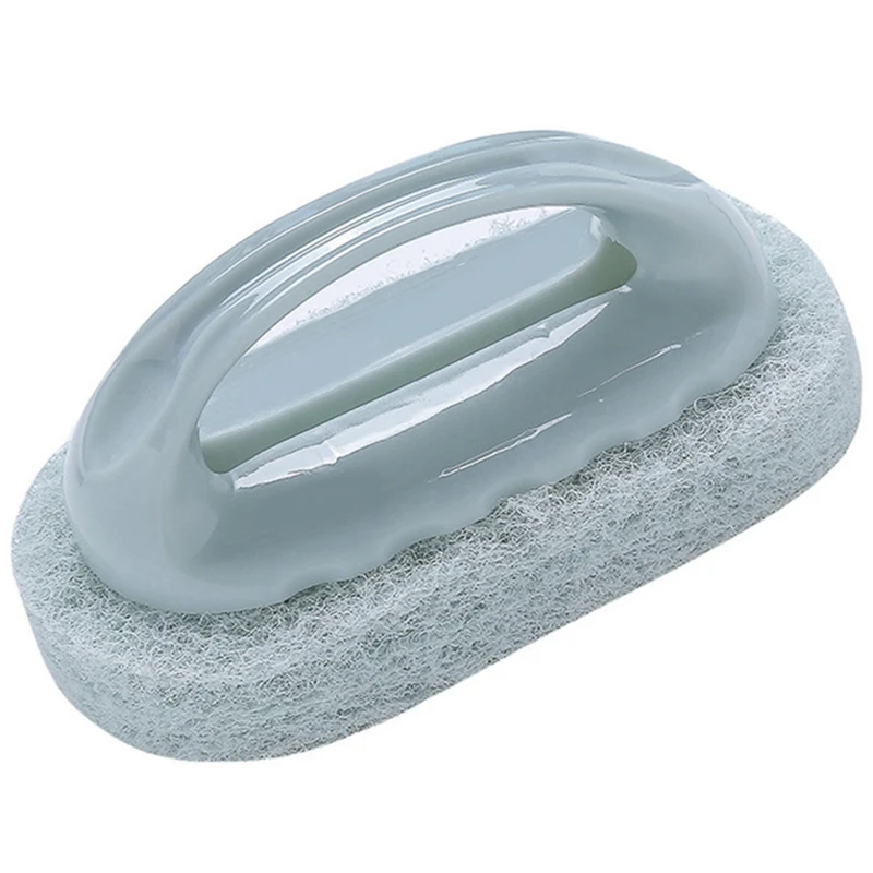 1Pc Powerful Decontamination Bathtub Brush Magical Sponge Brush Tile Brush Kitchen Washer Cleaning Brush Sponge - Цвет: Blue