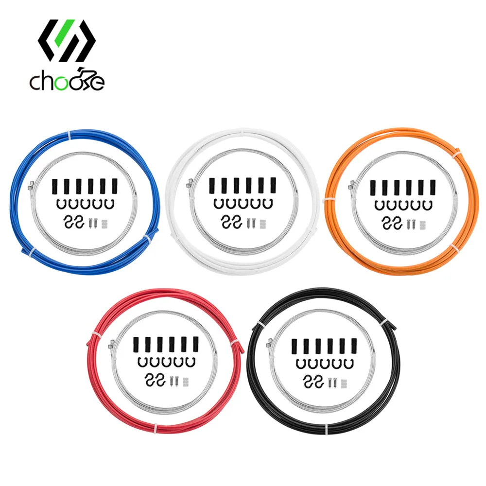 CHOOEE Bicycle Shift Cable, Mountain Road Bike Shifter Housing Wire Tube Line Hose Cable Set MTB 4mm 5mm wire for bicycle bike shifters derailleur brake cables shift cable tube road bike shifter brake cable line pipe