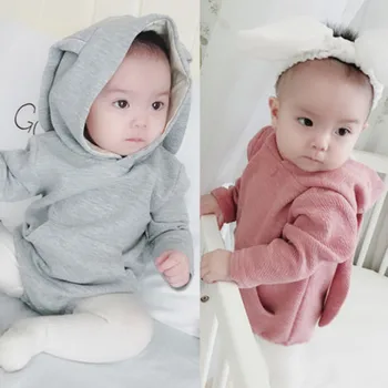 

Easter Day-Newborn Toddler Baby Girls Boys Hooded Romper Outfits Bunny Jumpsuit