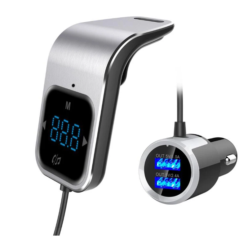 

Car Bluetooth 4.2 A2DP MP3 Player FM Transmitter Radio Handsfree USB BT Car Charger LED Touch Screen Button