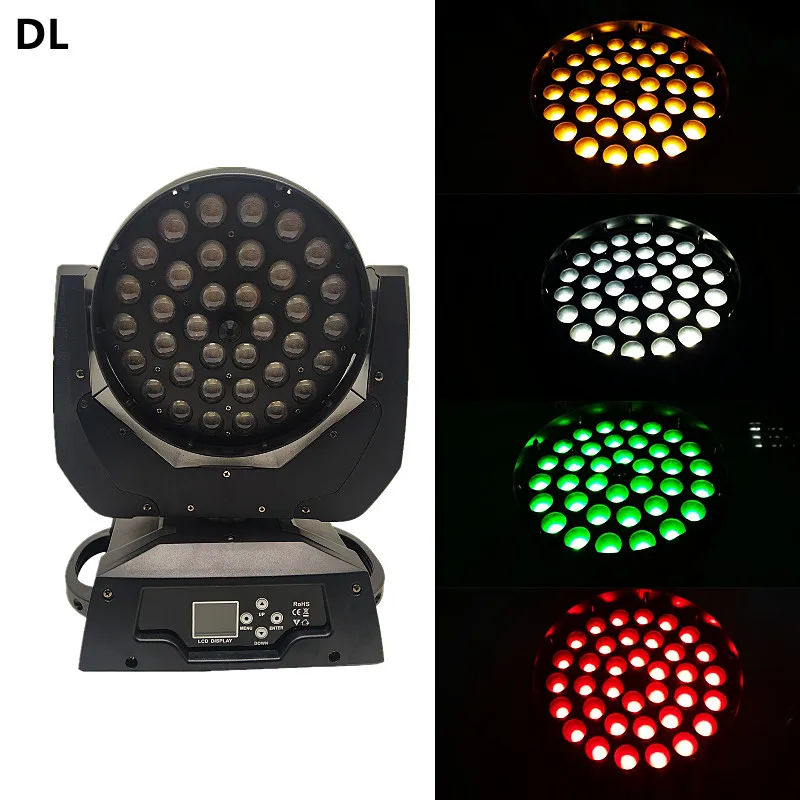 

Pro Many Color LED Zoom Wash 36X12W RGBW DMX 512 Moving Head Beam Professional DJ Lights For Stage Wedding Theatre Lighting