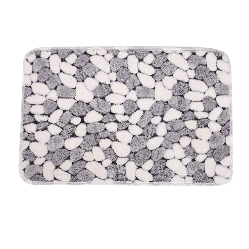 stone 60*40 см, кухонный коврик, коврик для ванной, противоскользящий, поглощающий воду, коралловый бархат, ковер для спальни, коврик для ванной, коврик для ванной комнаты, для туалета, дома 60X40 см - Цвет: stone