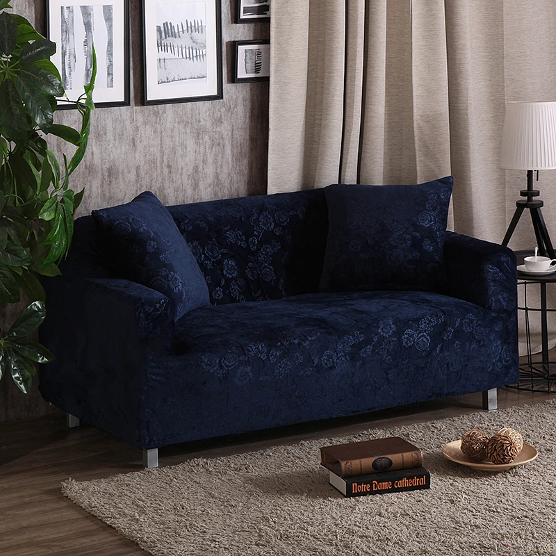 Эластичный спандекс чехлы для диванов плотные чехлы для диванов все включено для гостиной секционные чехлы для диванов Любимое сиденье мебель для патио - Цвет: Dark Blue