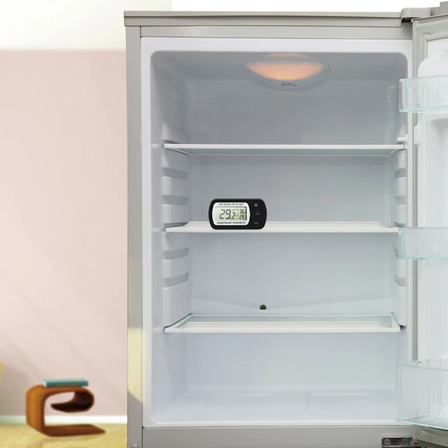 Mini Digitális Elektronikus Hűtőszekrény Hőmérő Lcd Képernyő Fagyasztó Hőmérséklete Magas És Alacsony -20 ° C -Os 50 - Image 5
