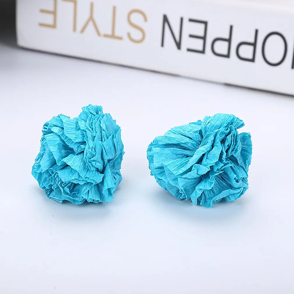 Cat toy Colored paper flower ball cat scratching bite funny toy