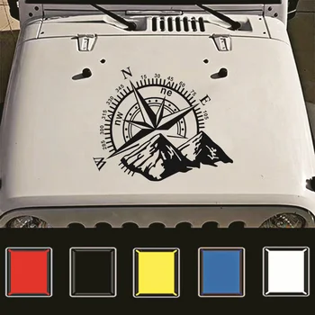 

1pcs 3D Mountains Compass Navigation Vehicle Sticker Compass Rose Navigate Mountain 4x4 Offroad Vinyl Sticker Decal Car Decal