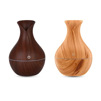 

USB Wood Grain Essential Oil Diffuser Ultrasonic Air Humidifier Household Aroma Diffuser Aromatherapy Mist Maker with Light hot