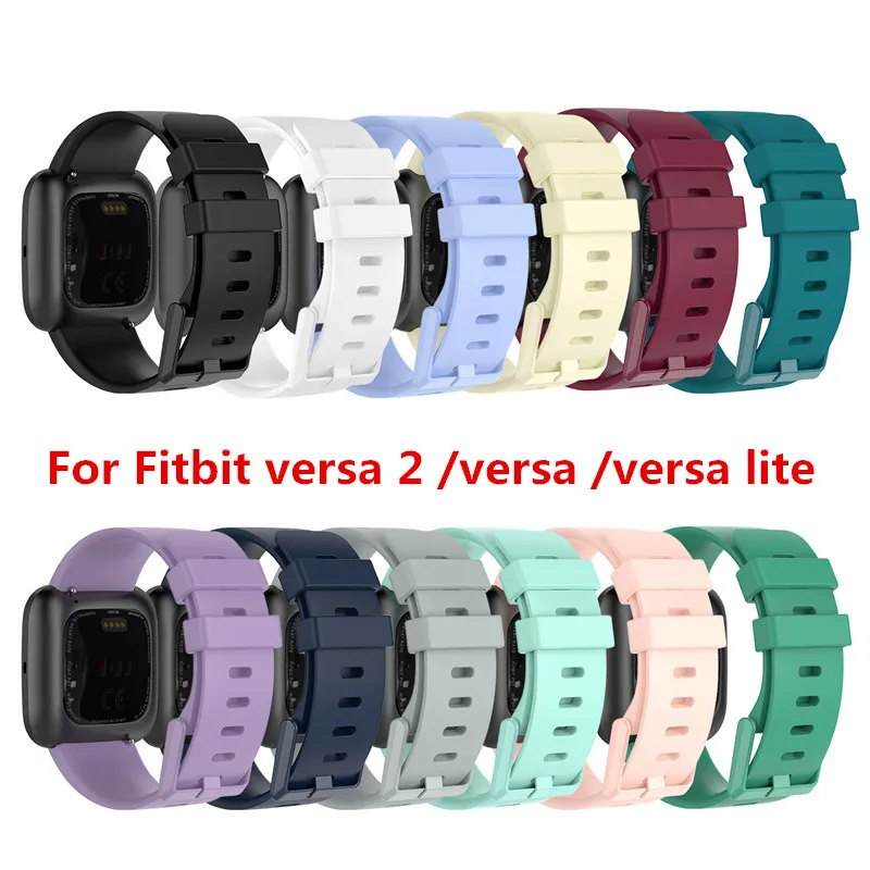 200 шт для Fitbit Versa2/versa, ремешок-браслет для мужчин/женщин, мягкий силиконовый цветной ремешок, водонепроницаемый смарт-часы, аксессуары