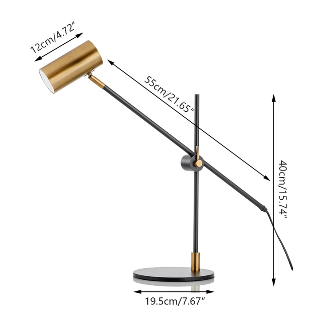 Modern minimalist style adjustable long arm metal table lamp 6