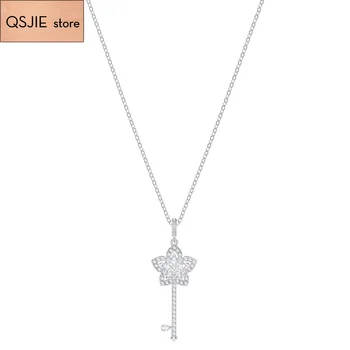 

High Quality SWA New Soft Flower Key Design Necklace, Chain, Chain, Female Jewelry, High Quality Necklace