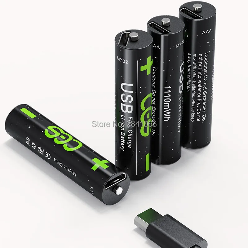 CES AAA 1 5 V 1100mwh USB аккумуляторная батарея Lipo литий полимерная ионная высокой