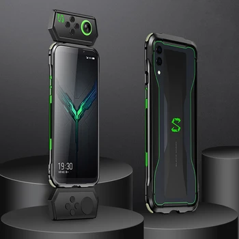 Перейти на Алиэкспресс и купить MME Xiaomi Black Shark 2 2 Pro 3 3 Pro Чехол Бампер металлический алюминиевый Shark совместимый Встроенный направляющий для геймпада совместимый