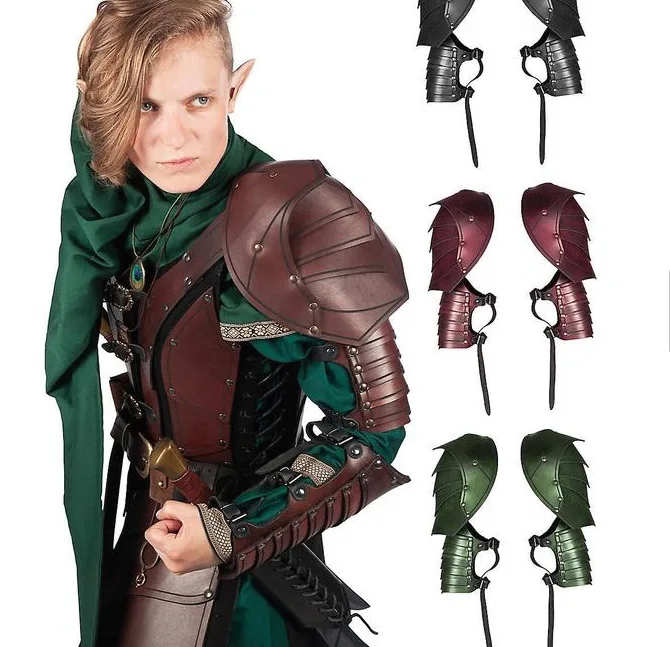 

Carnival Medieval Knight Soldier Cosplay Shoulder Guard PU Leather Armor Pirate Prince Armour Punk Gothic Cosplay Costume