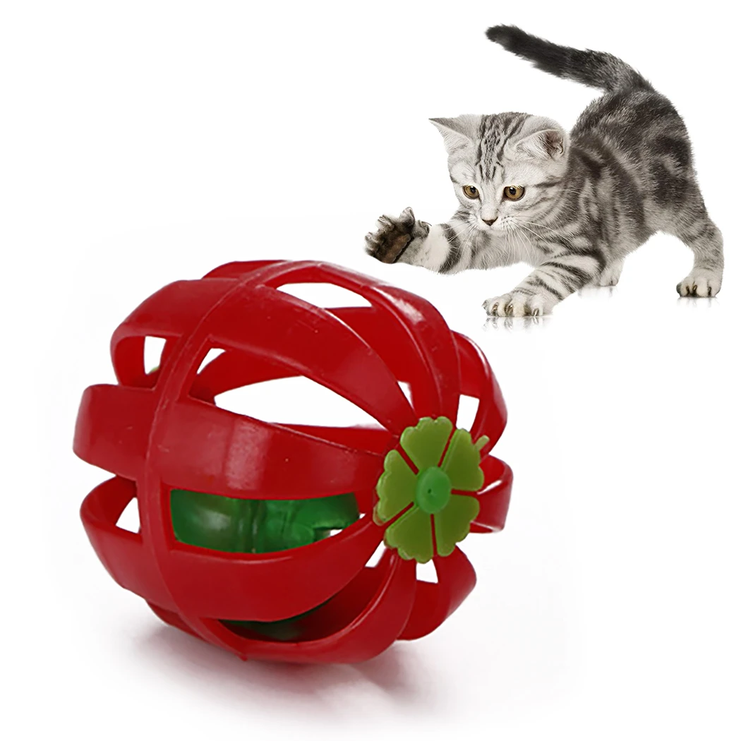Cat Ball Toy Hollow Funny Interactive Cat Exercise Ball Cat Bell Toys