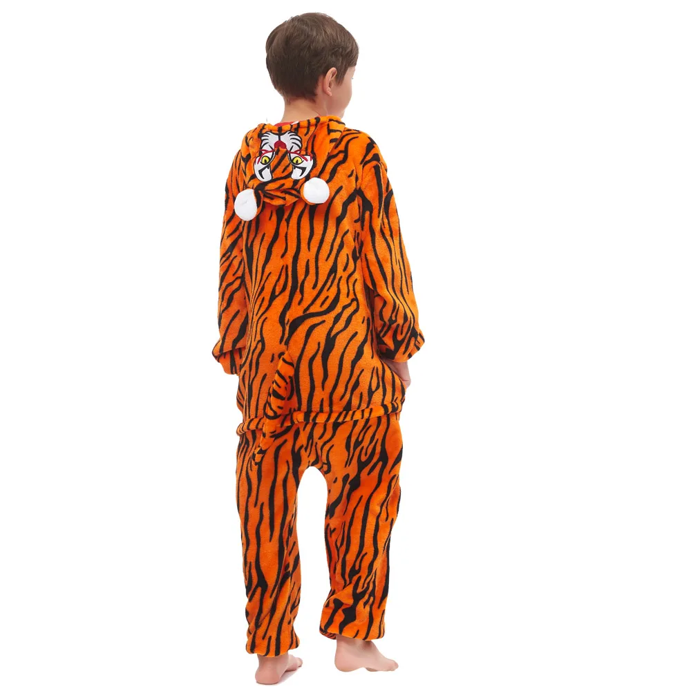 Новинка; костюм с тигром и животными; комбинезоны для девочек; Пижама с единорогом и покемоном для мальчиков; одеяло с единорогом и пандой