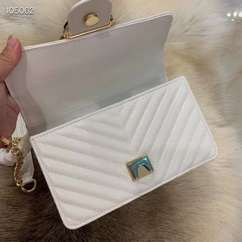 

2020 Summer Women Fashion Qulited Genuine Leather Luxurious Designer Handbag Flap OL Crossbody Bag Shoulder Bag Organ bag