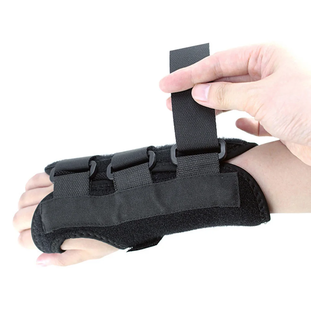 Right Hand Высокое качество 1 шт. стальной пластинчатый браслет Sprain шина для предплечья дышащий прочный регулируемый пояс EK-New - Цвет: Right Hand