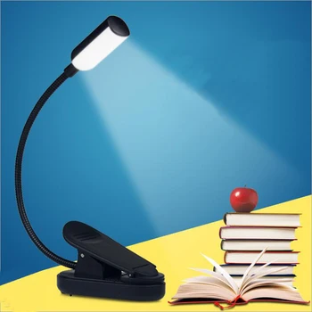 

Vintage Iron Led Clip Desk Lamp Toggle Switch Eye Protection Reading Book Light Rechargeable USB LED Table Lamps for the Bedroom