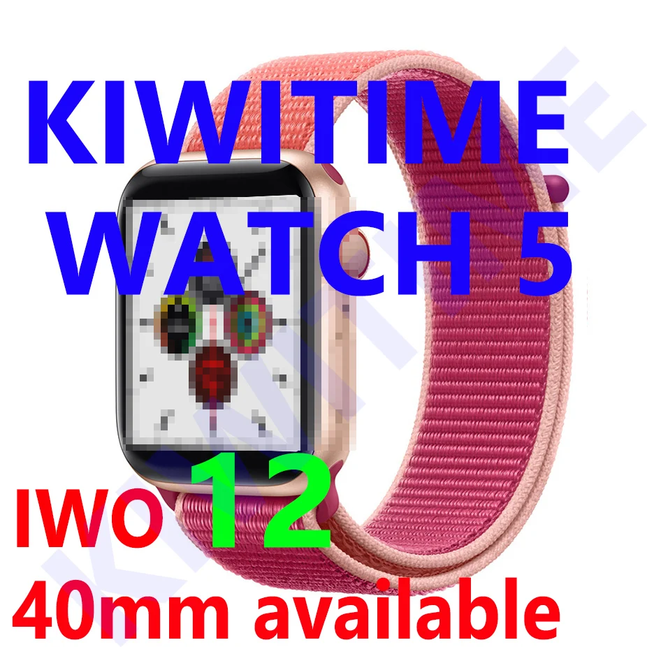 Baratos Reloj inteligente KIWITIME 5 IWO 12 Bluetooth reloj inteligente 11 reloj inteligente 40mm 44mm funda para teléfono Apple iOS Android ritmo cardíaco PK IXO 11 Pro