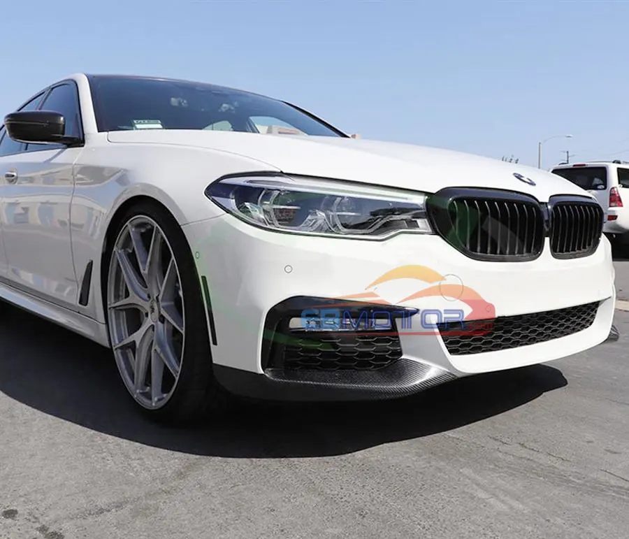 P Стиль Настоящее углеродное волокно передний спойлер 1 пара для BMW 5 series G30 2017UP