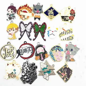 

Kimetsu no Yaiba Keychain Demon Slayer Keyrings Alloy Pendant Brinco Blade of Ghost Chaveiro Car Key Chain Men Jewelry Wholesale