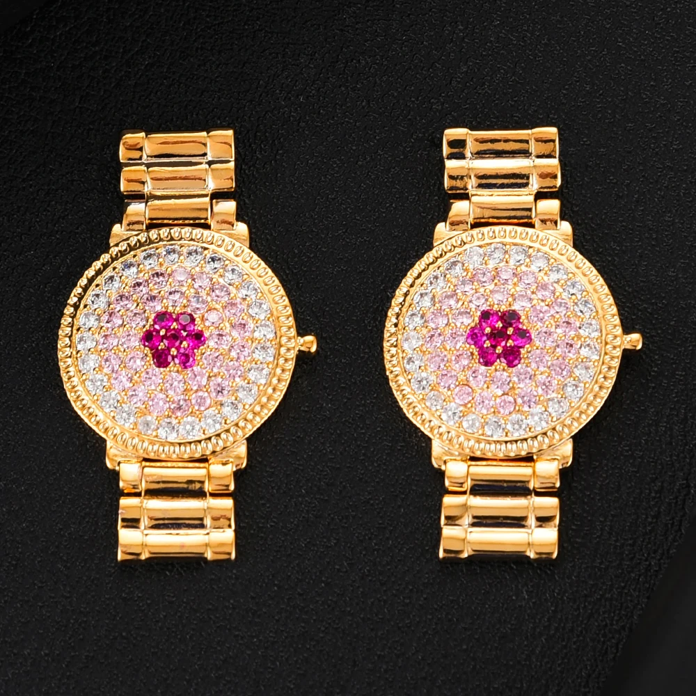 missvikki Luxury Square Cubic Zircon Crystal CZ Watch shape Earrings for Women African Bridal Earring aretes de mujer modernos | Украшения