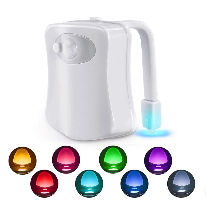 Toilet Light LED Human Body Induction Night Lid Hanging Sensor Lamp | Электроника