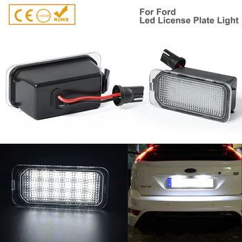 

2pc18 LED Car License Number Plate Lights Bulb Lamp For Ford B-max C-max Edge Focus Fiesta Kuga Mondeo S-MAX Range