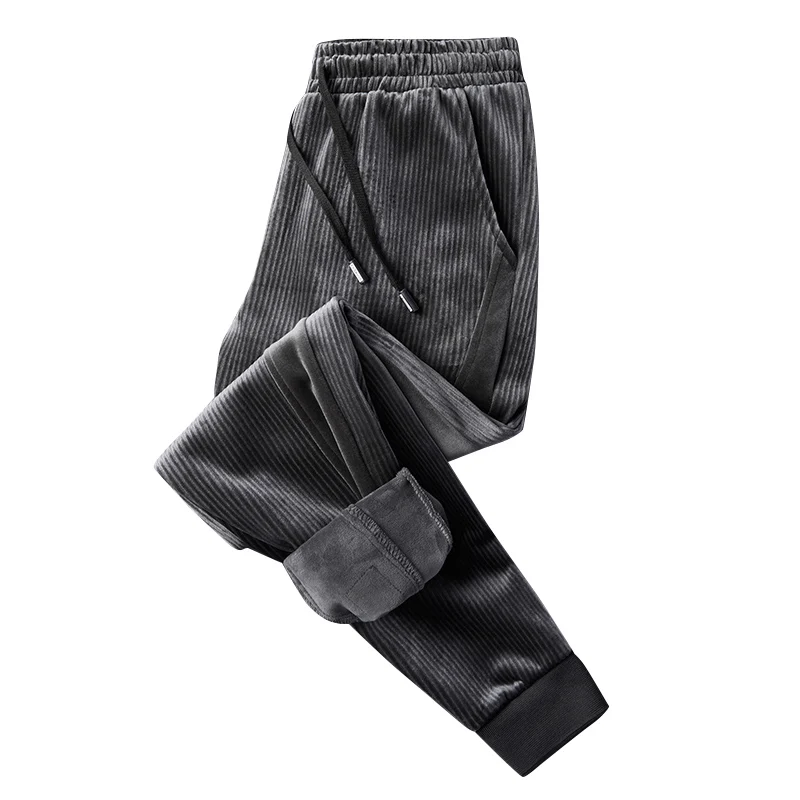New Corduroy Pants Men Fashion Pants Fleece Beam Closed The Feet Elastic Waist Casual Velvet Thicken Men's Trousers New Corduroy Pants Men Fashion Pants Fleece Beam Closed The Feet Elastic Waist Casual Velvet Thicken Men's Trousers