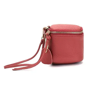 

Women Cosmetic Bag Genuine Leather Makeup Lipstick Case Square Purse Handbag 4XFF