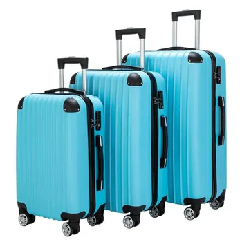 

Luggage 3 Piece Set Suitcase Spinner Hardshell Lightweight TSA Lock Blue