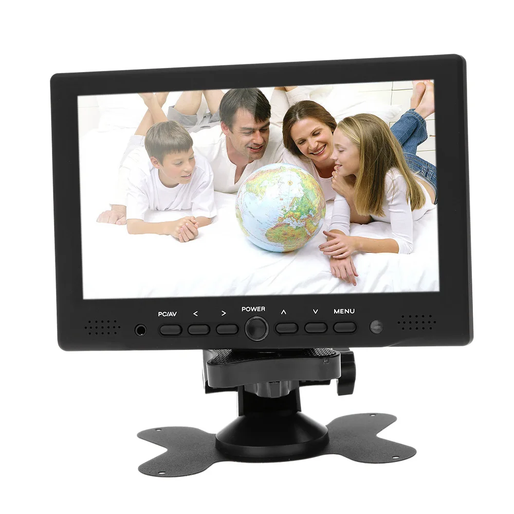 

7" TFT LED HD Color Monitor PC/AV HDMI VGA Input Receiver with Earphone Jack PAL/NTSC Video Displayer for Surveillance System