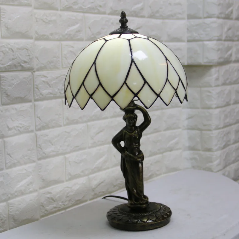 

Tiffany Table Lamp Stained Glass European Baroque Classic for Living Room E27 110-240V