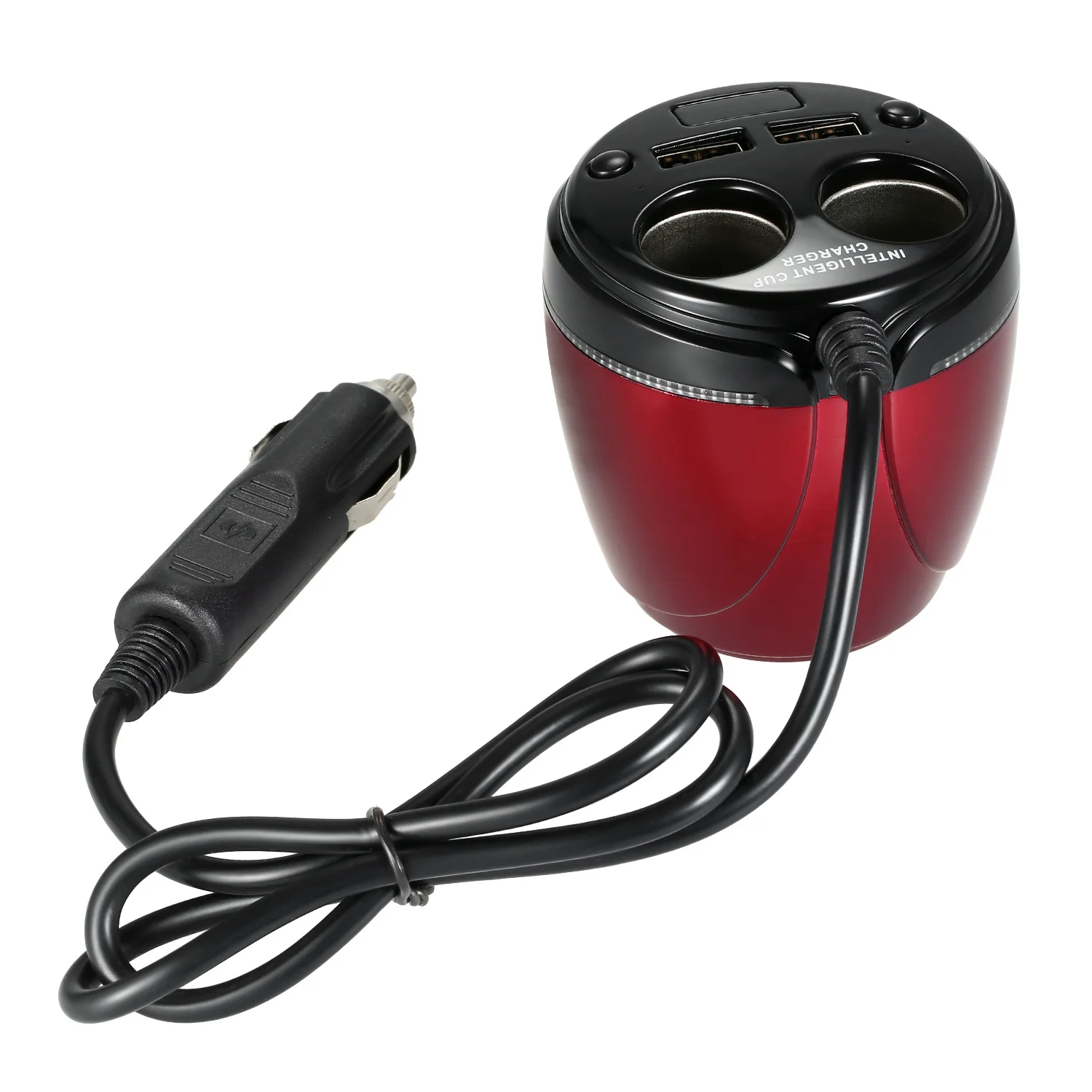 Автомобильное зарядное устройство, адаптер для прикуривателя с 2 usb-портами цифровой дисплей экран авто прикуриватели розетки адаптер питания вилка