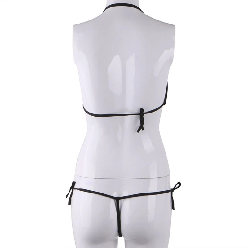 Sexy Womens Micro Thong G string Brazilian Mini Top Bra Bikini Swimsuit Swimwear