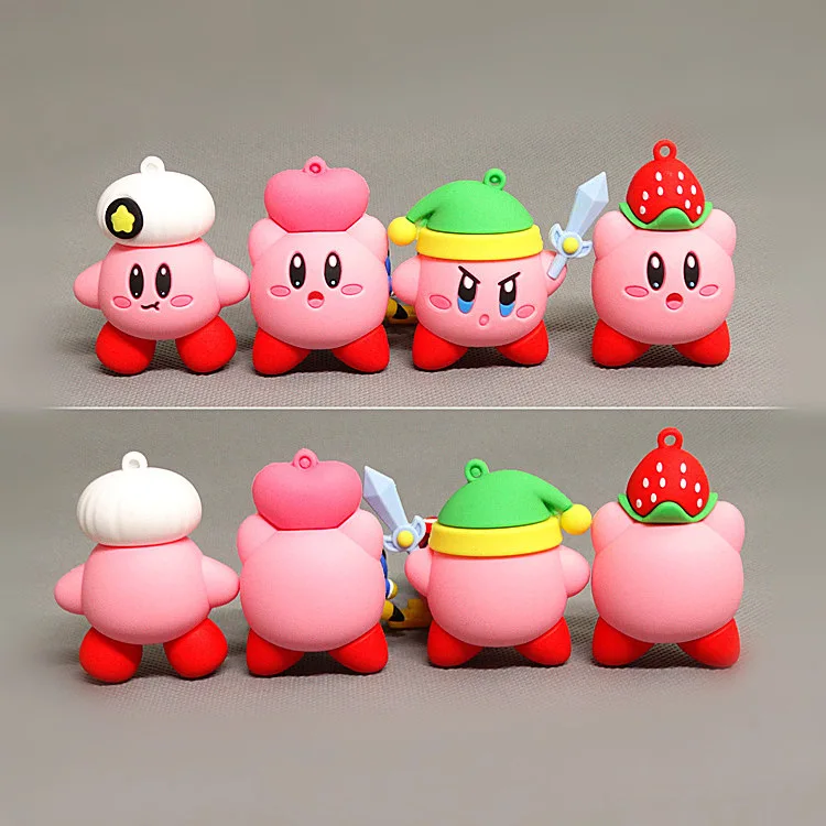 4 шт./компл. звезда Kirby ПВХ фигурка модель аниме периферийная кавайная кукла