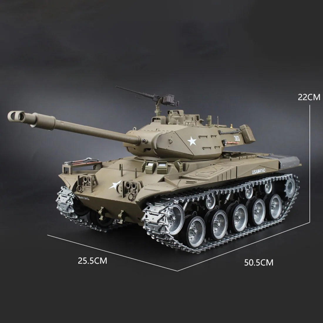 1:16 Американский Уолкер бульдог A41A3 светильник Танк 2,4 г модель дистанционного управления Военный танк со звуковым эффектом дыма