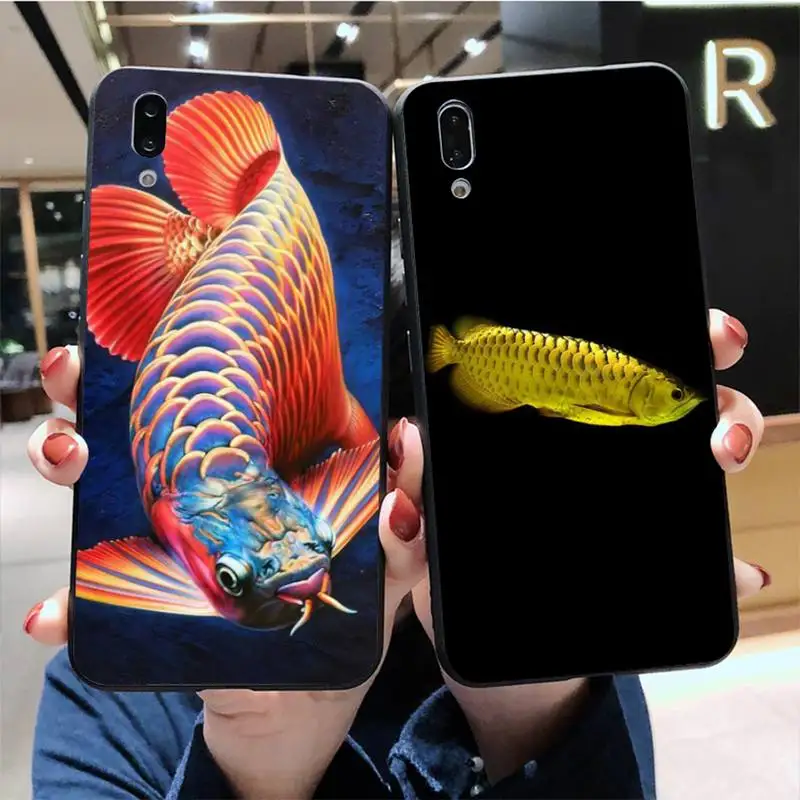 

Colorful Arowana TPU Soft Silicone Phone Case Cover For Vivo Y91c Y17 Y51 Y67 Y55 Y93 Y81S Y19 V17 vivos5
