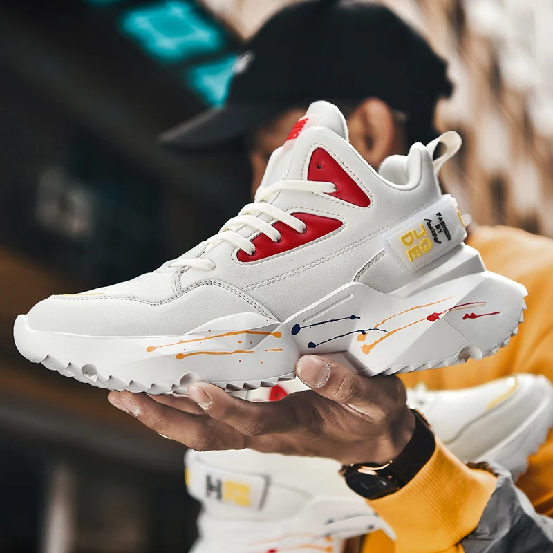 

Spring/Autumn Youth Men Casual Footwear High Quality Casual Sneakers For Male High Top Flats Shoes Men Rubber Bottom Men Shoes